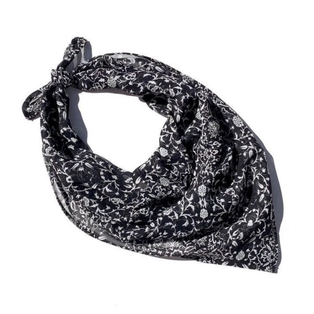 Bandana, Neck Scarf, Hair Scarf, Head Wrap, Shawl - Lightweight Chiffon - Square